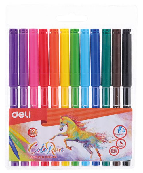 Фломастеры Deli ColoRun EC10003